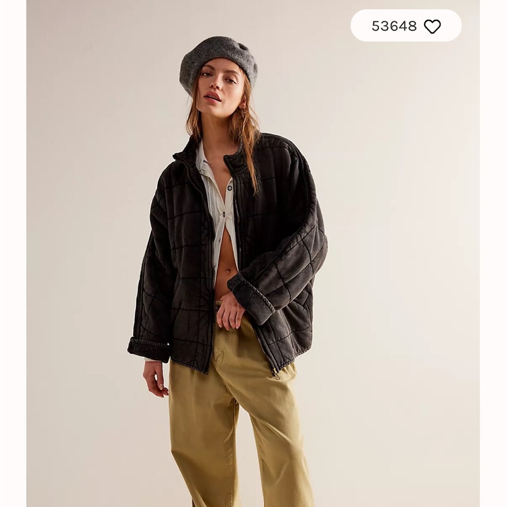 Free People Dolman Quilted Knit Jacket size Small